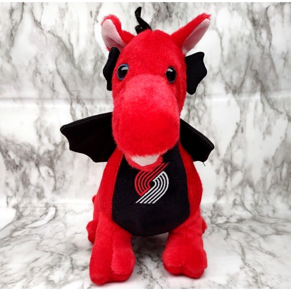 Portland Trail Blazers Red Black Logo NBA Basketball Dragon Plush Stuffed Toy